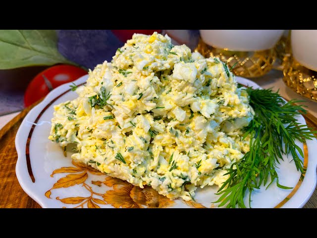 Салат-закуска с плавленым сырком, яйцом и чесноком  