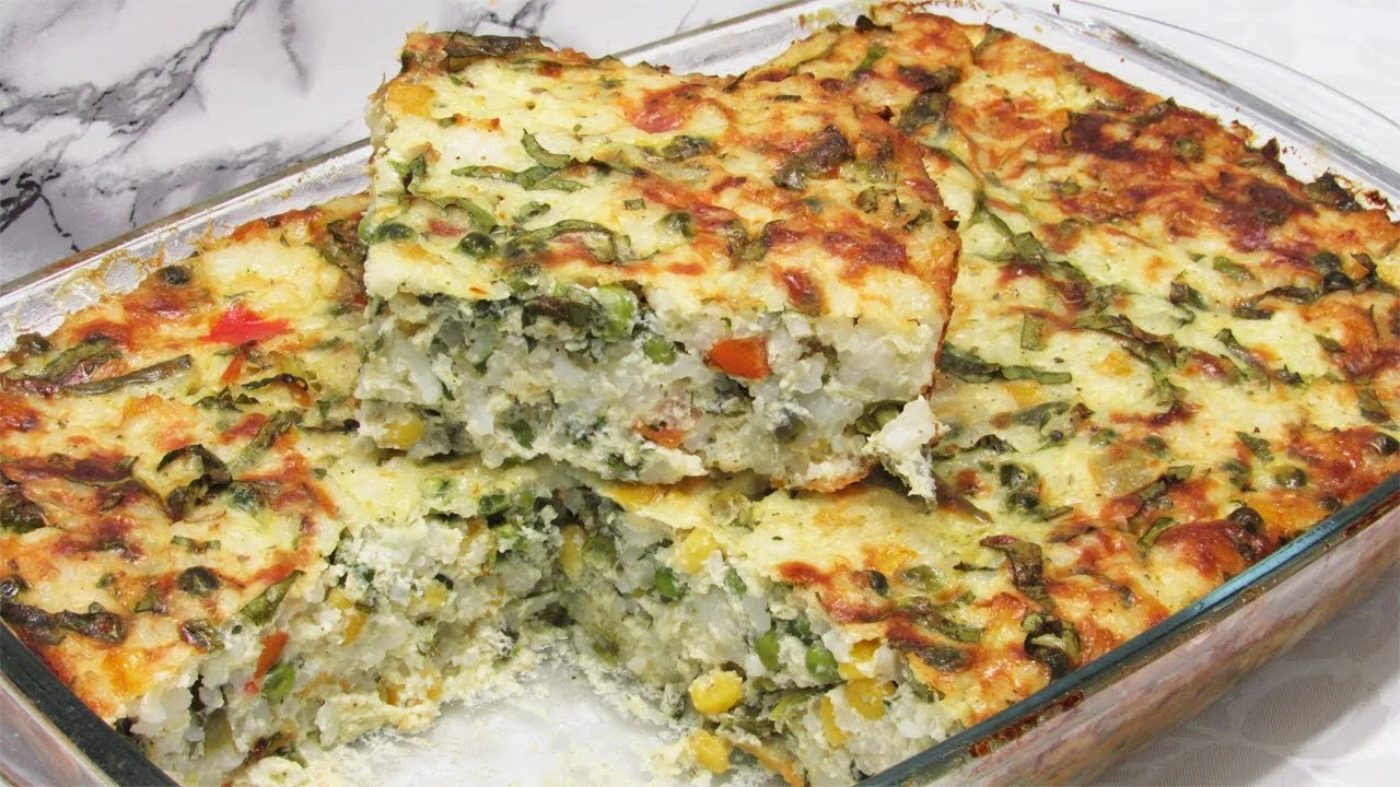 Рис с овощами в духовке