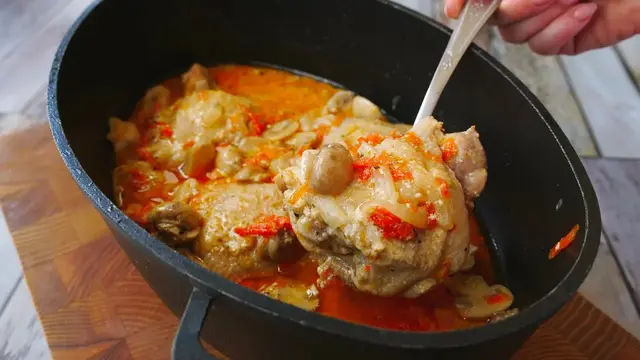 Курица с грибами