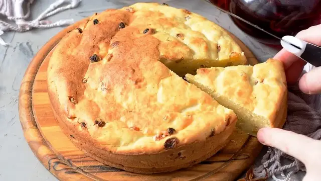 Манник на сметане с изюмом