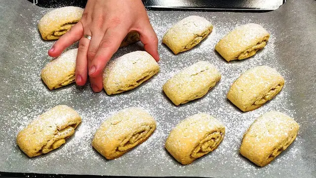 Песочные рулетики к чаю