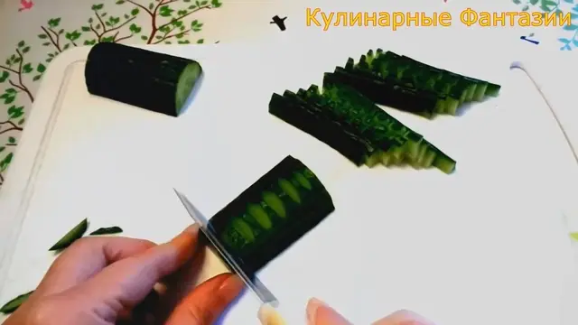 Красивая нарезка огурцов и помидоров на праздничный стол 