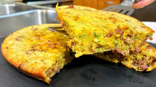 Заливной пирог с фаршем 