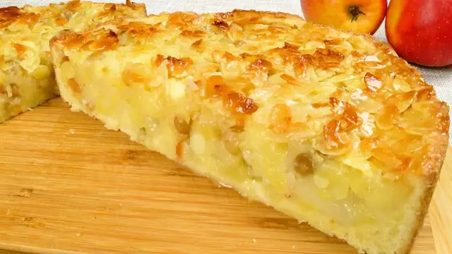 Мега яблочный пирог в духовке 
