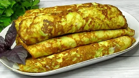Нежные блинчики из кабачков