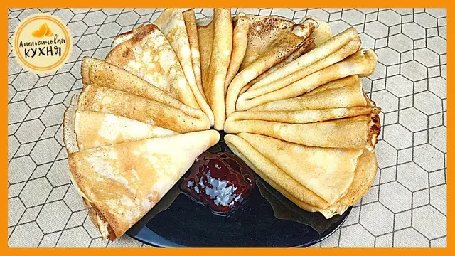Тонкие блинчики на молоке на Масленицу