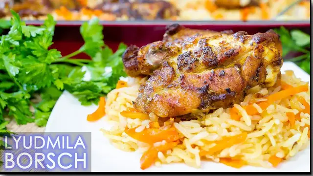 Сочная курица с рисом на ужин