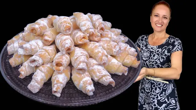 Вкусные песочные рогалики на скорую руку