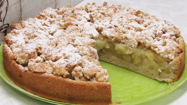 Постный яблочный пирог без яиц и молочных продуктов