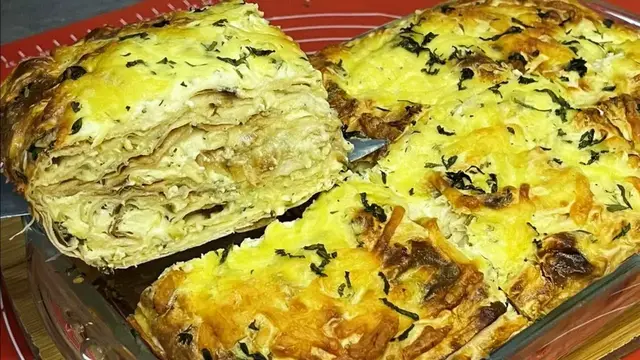 Вкусный пирог из лаваша