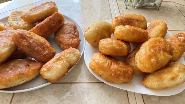 Пирожки с печенью и вкусный салатик
