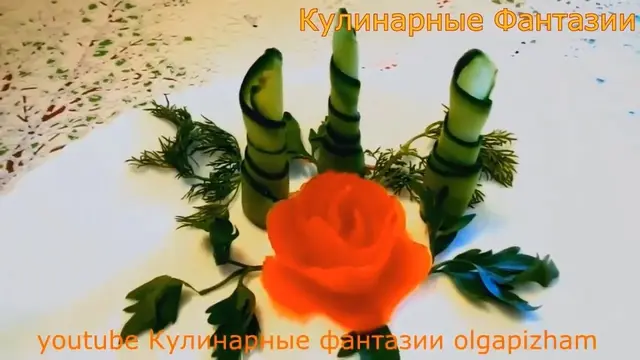 Как красиво нарезать огурцы. Много идей украшений из овощей