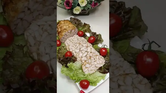 Куриный рулет на новогодний стол