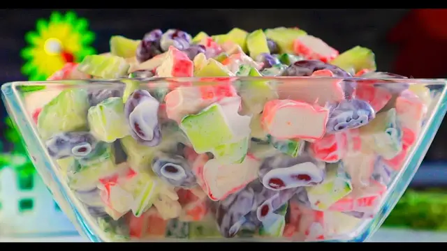 Вкусный крабовый салат за считанные минуты