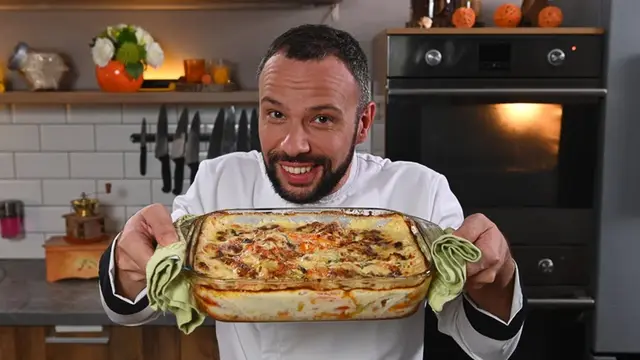 Лазанья с креветками