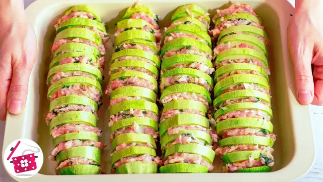 Кабачки с фаршем в духовке