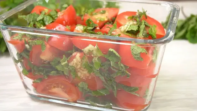 Закуски из помидоров с мясом на праздничный стол 