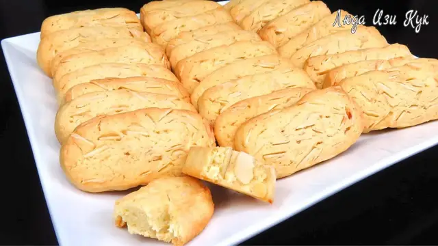 Французское песочное печенье с орехами к чаю и кофе