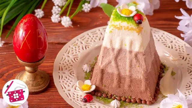 Творожная паски без выпечки и без яиц
