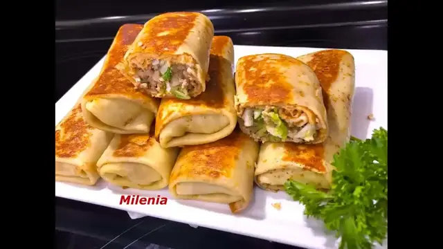 Блинчики с мясной начинкой