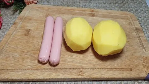 Драники с картошкой и сосисками за 10 минут
