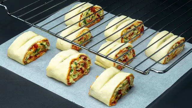 Очень вкусная закуска из слоеного теста