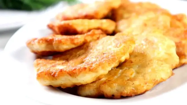 Картофельные оладьи с мясом