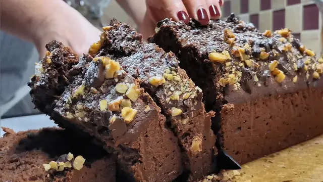 Шоколадный кекс на бананах