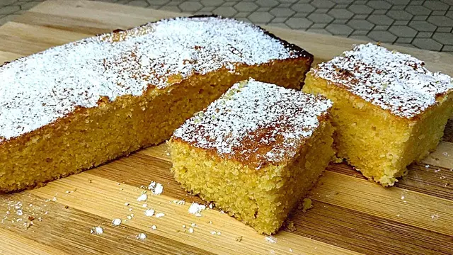 Воздушный кукурузный пирог к чаю 