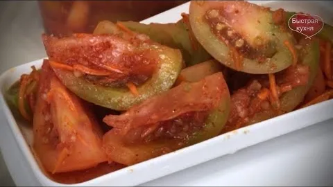 Зеленые помидоры по-корейски