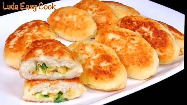 Нежные манники зразы с зеленым луком и яйцами