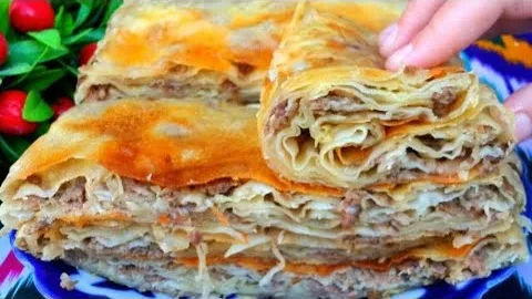 Узбекская мясная лепешка