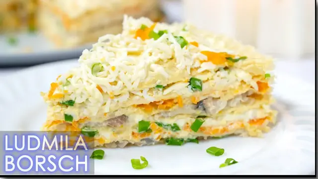 Закусочный торт с селёдкой