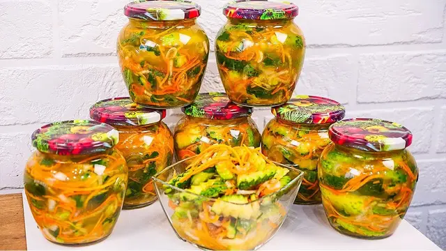 Салат из огурцов на зиму по-корейски