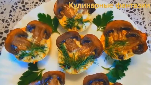 Омлет с грибами в духовке 