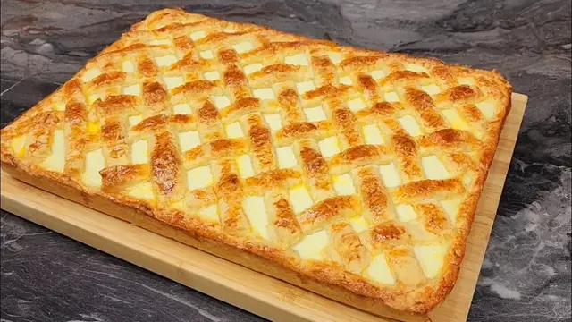 Вкусный пирог с творогом