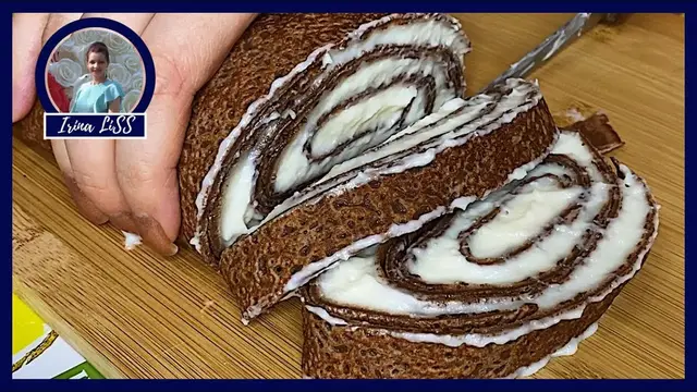 Блинный шоколадный рулет