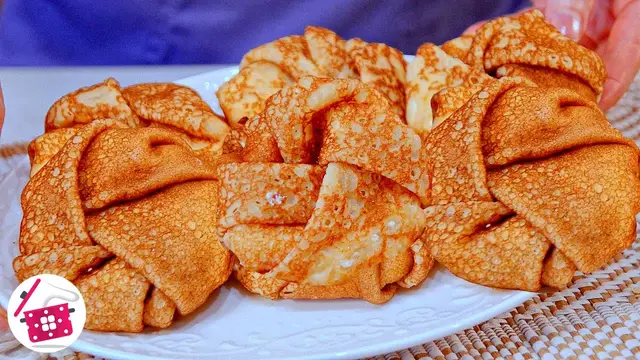 Блины с необычно вкусной творожной начинкой