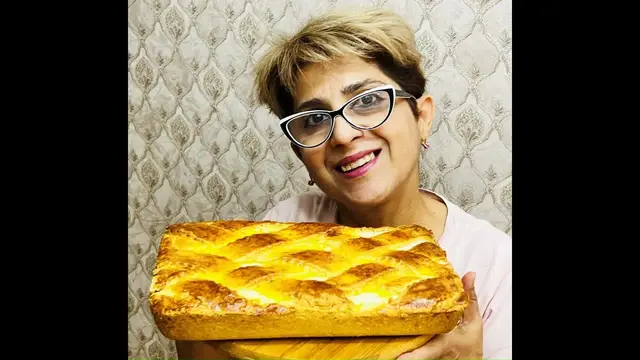 Пирог с персиками к чаю