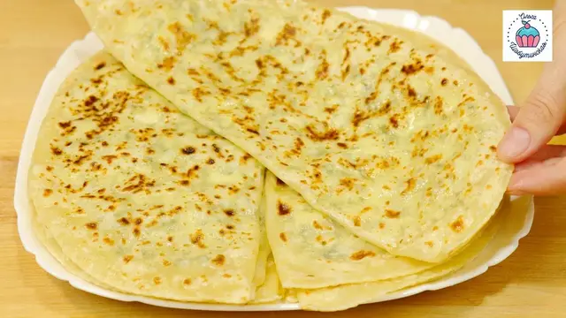 Кутабы с сыром и зеленью