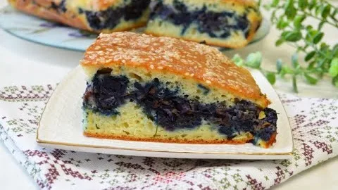 Заливной пирог с красной капустой 
