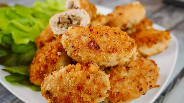 Котлеты с грибами с хрустящей корочкой