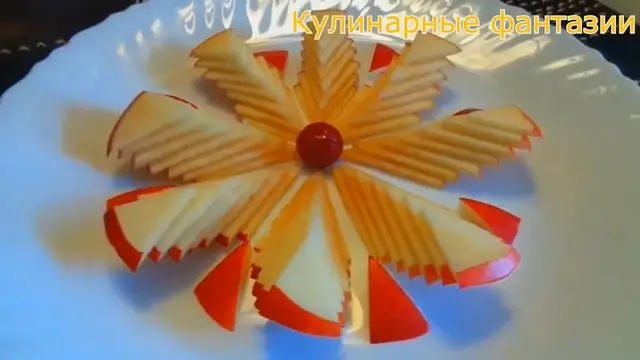 Как Красиво Нарезать Яблоки! Украшения из Фруктов!