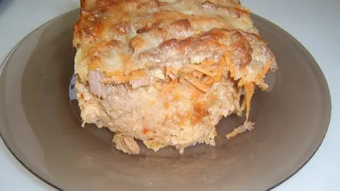 Запеканка из риса и мяса