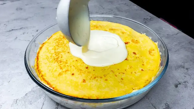 Вкусная закуска из картофельных блинов
