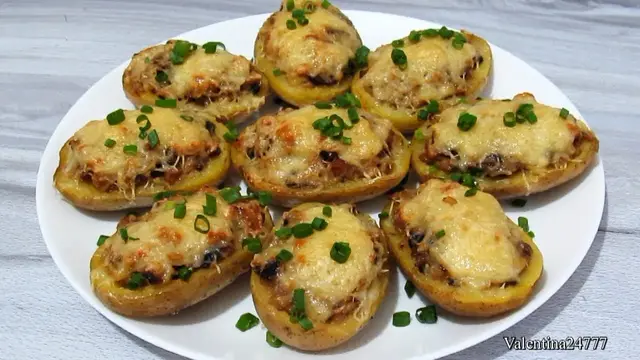 Картошка фаршированная грибами запеченная в духовке