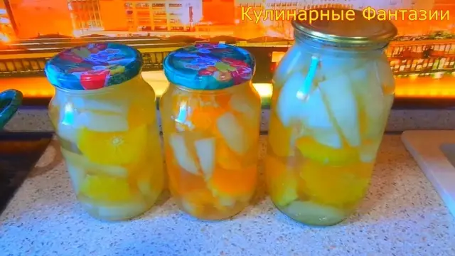 Очень вкусный компот из дыни и апельсина