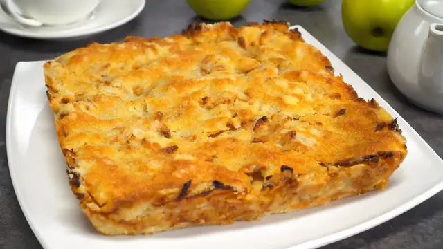 Насыпной пирог с яблоками 