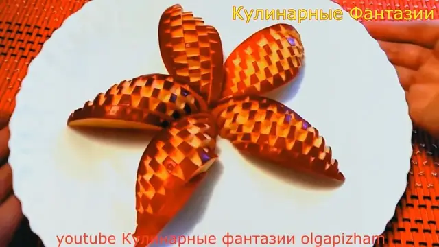 Красивая нарезка яблок на праздничный стол 