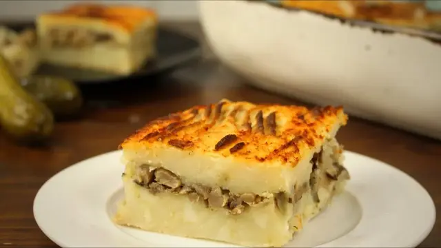 Постная запеканка с грибами 